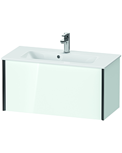 Duravit XViu Waschtisch-Unterschrank XV40790B285 81 x 40 x 39 cm, weiß hochglanz, 1 Auszug, wandhängend, schwarz matt