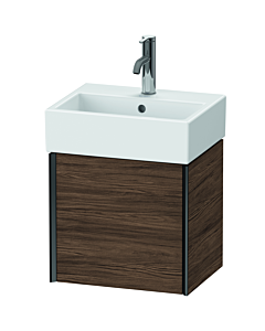 Duravit Meuble sous-vasque XViu XV4231LB221 43,4x33,4x39,7cm, noir mat, gauche, noyer foncé