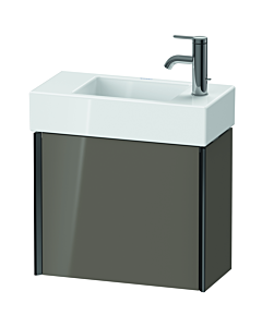 Duravit Meuble sous-vasque XViu XV4232LB289 48,4 x 39,7 x 23,4 cm, gauche, gris flanelle brillant, 2000 , noir mat