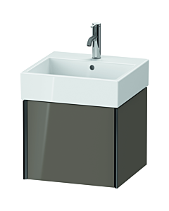 Duravit XViu vanity unit XV42330B289 48.4 x 39.7 x 45.4 cm, flannel gray high gloss, 2000 pull-out, black matt