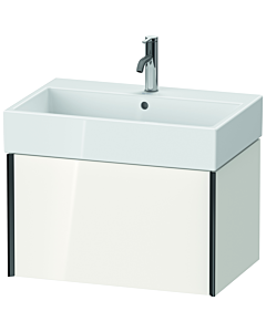 Duravit XViu Waschtisch-Unterschrank XV42350B285 68,4 x 39,7 x 45,4 cm, weiß hochglanz, 1 Auszug, schwarz matt