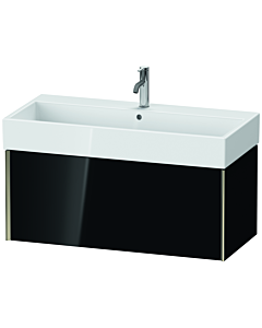 Duravit Meuble sous-vasque XViu XV42370B140 98,4 x 39,7 x 45,4 cm, noir brillant, 2000 , champagne mat