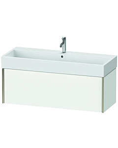 Duravit XViu vanity unit XV42380B118 118.4 x 39.7 x 45.4 cm, matt white, 2000 pull-out, matt champagne