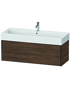 Duravit XViu Waschtisch-Unterschrank XV42380B221 118,4 x 39,7 x 45,4 cm, nussbaum dunkel, 1 Auszug, schwarz matt