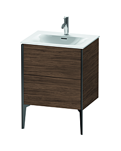 Duravit XViu vanity unit XV43000B221 61 x 48 x 59, 2000 cm, dark walnut, 2 drawers, matt black