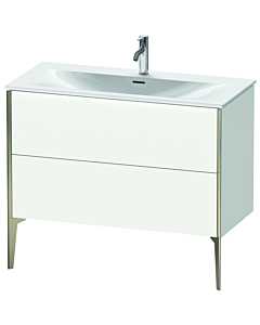 Duravit XViu Waschtisch-Unterschrank XV43030B118 101 x 59,1 x 48 cm, weiß matt, 2 Auszüge, champagner matt