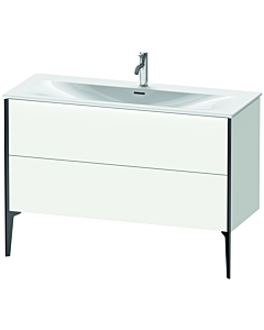 Duravit XViu Waschtisch-Unterschrank XV43040B218 121 x 59,1 x 48 cm, weiß matt, 2 Auszüge, schwarz matt