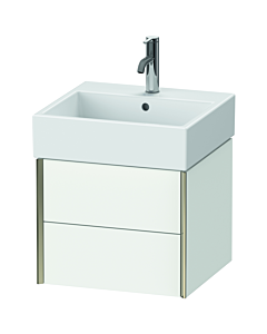 Duravit XViu vanity unit XV43330B118 48.4 x 39.7 x 45.4 cm, matt white, 2 drawers, matt champagne