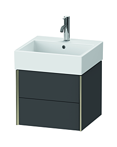 Duravit XViu Waschtisch-Unterschrank XV43330B149 48,4 x 39,7 x 45,4 cm, graphit matt, 2 Schubkästen, champagner matt