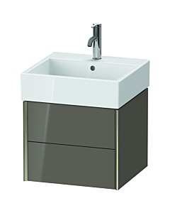 Duravit XViu Waschtisch-Unterschrank XV43330B189 48,4 x 39,7 x 45,4 cm, flannel grey hochglanz, 2 Schubkästen, champagner matt