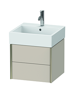 Duravit XViu vanity unit XV43330B191 48.4 x 39.7 x 45.4 cm, matt taupe, 2 drawers, matt champagne