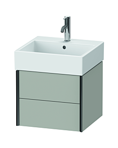 Duravit Meuble sous-vasque XViu XV43330B207 48,4 x 39,7 x 45,4 cm, gris béton mat, 2 tiroirs, noir mat