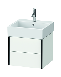 Duravit Meuble sous-vasque XViu XV43330B218 48,4 x 39,7 x 45,4 cm, blanc mat, 2 tiroirs, noir mat