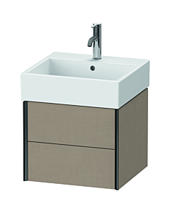 Duravit Meuble sous-vasque XViu XV43330B275 48,4 x 39,7 x 45,4 cm, lin, 2 tiroirs, noir mat