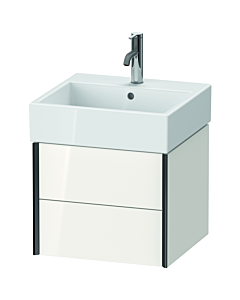 Duravit Meuble sous-vasque XViu XV43330B285 48,4 x 39,7 x 45,4 cm, blanc brillant, 2 tiroirs, noir mat