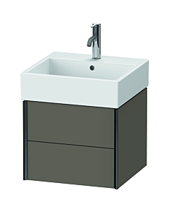 Duravit XViu vanity unit XV43330B290 48.4 x 39.7 x 45.4 cm, flannel gray silk matt, 2 drawers, black matt