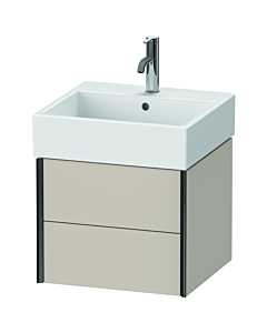 Duravit XViu vanity unit XV43330B291 48.4 x 39.7 x 45.4 cm, matt taupe, 2 drawers, matt black