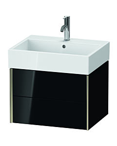 Duravit XViu Waschtisch-Unterschrank XV43340B140 58,4 x 39,7 x 45,4 cm, schwarz hochglanz, 2 Schubkästen, champagner matt