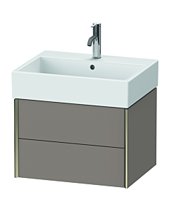 Duravit XViu vanity unit XV43340B143 58.4 x 39.7 x 45.4 cm, basalt matt, 2 drawers, champagne matt