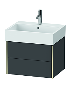 Duravit XViu Waschtisch-Unterschrank XV43340B149 58,4 x 39,7 x 45,4 cm, graphit matt, 2 Schubkästen, champagner matt