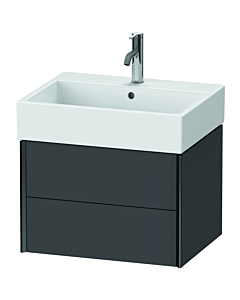 Duravit XViu vanity unit XV43340B249 58.4 x 39.7 x 45.4 cm, matt graphite, 2 drawers, matt black