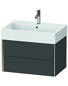 Duravit XViu Waschtisch-Unterschrank XV43350B149 68,4 x 39,7 x 45,4 cm, graphit matt, 2 Schubkästen, champagner matt