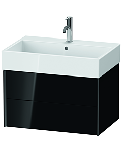 Duravit XViu Waschtisch-Unterschrank XV43350B240 68,4 x 39,7 x 45,4 cm, schwarz hochglanz, 2 Schubkästen, schwarz matt