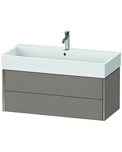 Duravit XViu vanity unit XV43370B143 98.4 x 39.7 x 45.4 cm, basalt matt, 2 drawers, champagne matt