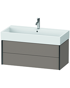 Duravit XViu Waschtisch-Unterschrank XV43370B243 98,4 x 39,7 x 45,4 cm, basalt matt, 2 Schubkästen, schwarz matt