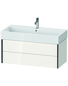 Duravit XViu vanity unit XV43370B285 98.4 x 39.7 x 45.4 cm, white high gloss, 2 drawers, black matt