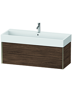 Duravit XViu Waschtisch-Unterschrank XV43380B121 118,4 x 39,7 x 45,4 cm, nussbaum dunkel, 2 Schubkästen, champagner matt