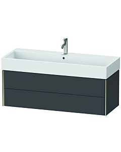 Duravit XViu vanity unit XV43380B149 118.4 x 39.7 x 45.4 cm, matt graphite, 2 drawers, matt champagne
