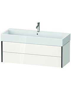 Duravit XViu vanity unit XV43380B222 118.4 x 39.7 x 45.4 cm, white high gloss, 2 drawers, black matt