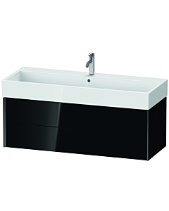 Duravit XViu Waschtisch-Unterschrank XV43380B240 118,4 x 39,7 x 45,4 cm, schwarz hochglanz, 2 Schubkästen, schwarz matt