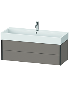Duravit XViu Waschtisch-Unterschrank XV43380B243 118,4 x 39,7 x 45,4 cm, basalt matt, 2 Schubkästen, schwarz matt