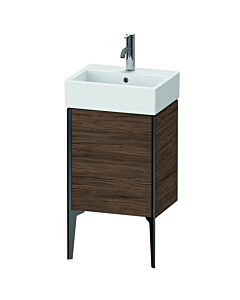 meuble-lavabo Duravit XViu XV4531LB221 43,4 x 33,4 x 49,3 cm, noir mat, porte à gauche, noyer foncé