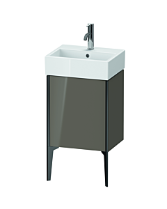 Duravit Meuble sous-vasque XViu XV4531LB289 43,4x33,4x49,3cm, noir mat, gauche, gris flanelle brillant