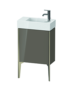 Duravit XViu vanity unit XV4532RB189 48.4 x 49.3 x 23.4 cm, right, flannel gray high gloss, 2000 door, matt champagne