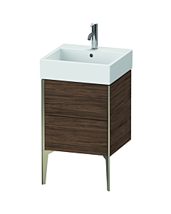 Duravit XViu Waschtisch-Unterschrank XV45330B121 48,4 x 45,4 x 49,3 cm, nussbaum dunkel, 2 Auszüge, champagner matt