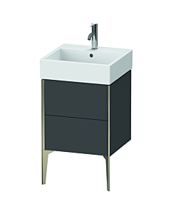 Duravit XViu vanity unit XV45330B149 48.4 x 49.3 x 45.4 cm, graphite matt, 2 pull-outs, champagne matt
