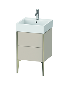 Duravit Meuble sous-vasque XViu XV45330B191 48,4 x 49,3 x 45,4 cm, taupe mat, 2 coulissants, champagne mat