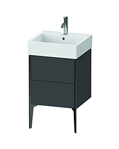 Duravit XViu vanity unit XV45330B249 48.4 x 49.3 x 45.4 cm, graphite matt, 2 pull-outs, black matt