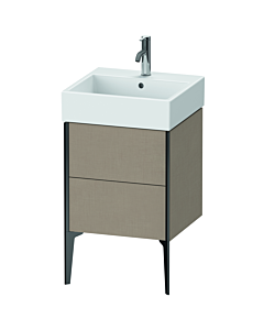 Duravit Meuble sous-vasque XViu XV45330B275 48,4 x 49,3 x 45,4 cm, lin, 2 coulissants, noir mat