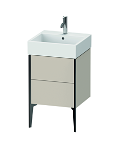 Duravit Meuble sous-vasque XViu XV45330B291 48,4 x 49,3 x 45,4 cm, taupe mat, 2 coulissants, noir mat