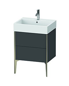 Duravit XViu vanity unit XV45340B149 58.4 x 49.3 x 45.4 cm, graphite matt, 2 pull-outs, champagne matt