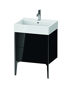 Duravit XViu Waschtisch-Unterschrank XV45340B240 58,4 x 49,3 x 45,4 cm, schwarz hochglanz, 2 Auszüge, schwarz matt