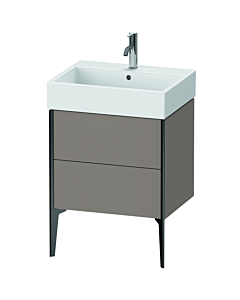 Duravit XViu Waschtisch-Unterschrank XV45340B243 58,4 x 49,3 x 45,4 cm, basalt matt, 2 Auszüge, schwarz matt