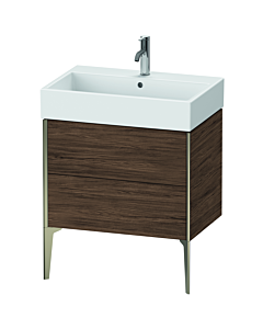 Duravit XViu Waschtisch-Unterschrank XV45350B121 68,4 x 45,4 x 49,3 cm, nussbaum dunkel, 2 Auszüge, champagner matt