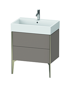 Duravit XViu Waschtisch-Unterschrank XV45350B143 68,4 x 49,3 x 45,4 cm, basalt matt, 2 Auszüge, champagner matt