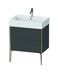 Duravit XViu vanity unit XV45350B149 68.4 x 49.3 x 45.4 cm, graphite matt, 2 pull-outs, champagne matt